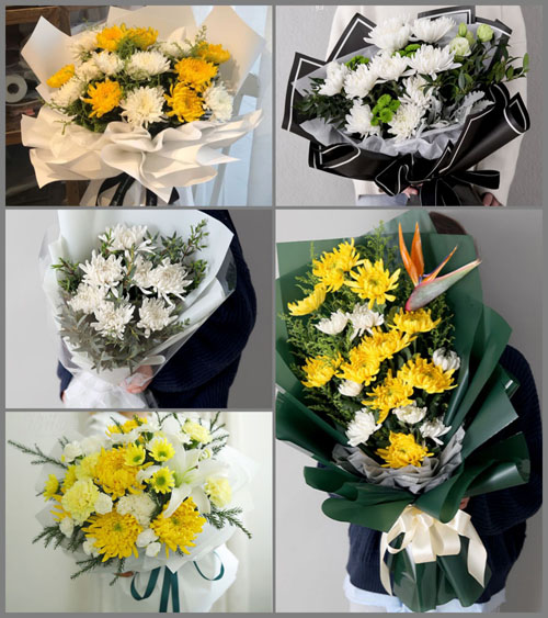湖北武汉市新洲区汪集街道绿湾村白事花束代送